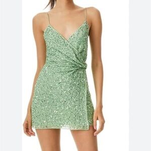 Alice and Olivia Wrap Sparkle Dress